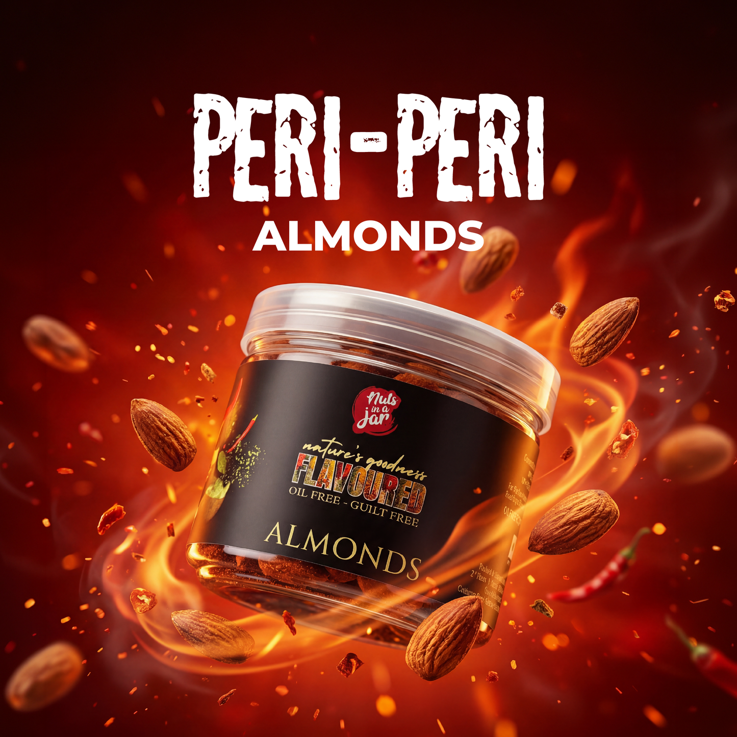 Flavoured Premium Peri-Peri Almonds 250 Grams