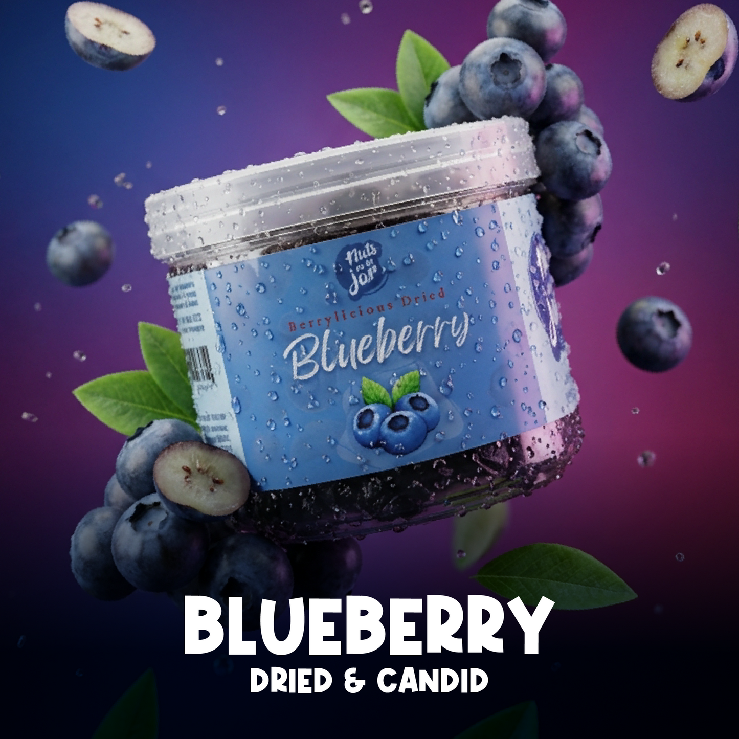 Berrylicious Dried Blueberry Whole – 250g Premium Dried Berries
