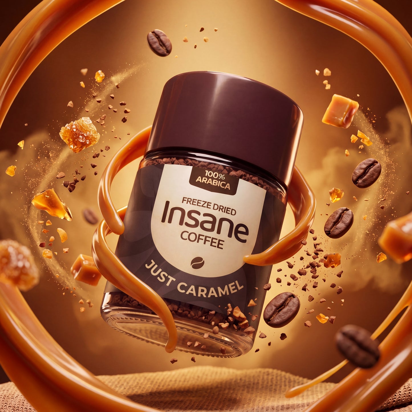 Insane Coffee Freeze Dried just Caramel 50 Grams