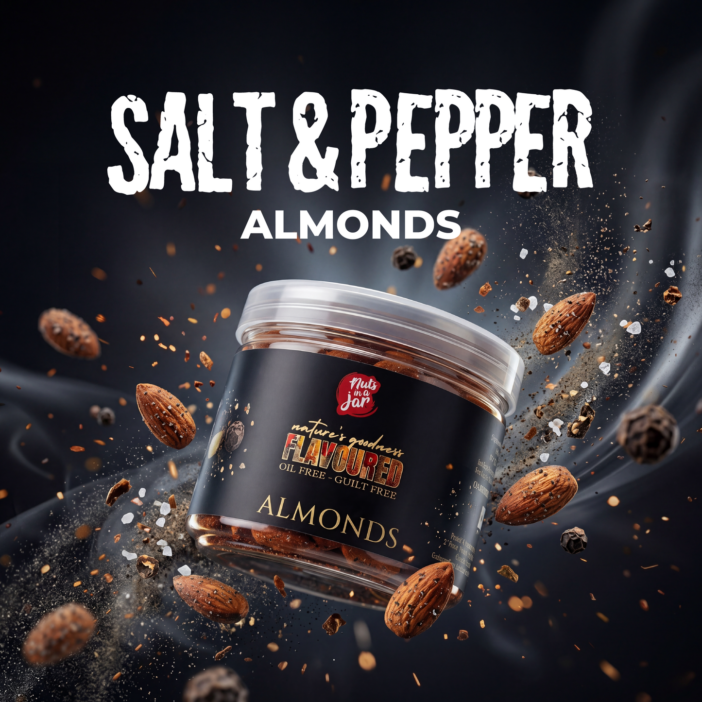 Flavoured Premium Salt & Pepper BBQ Almonds 250 Grams