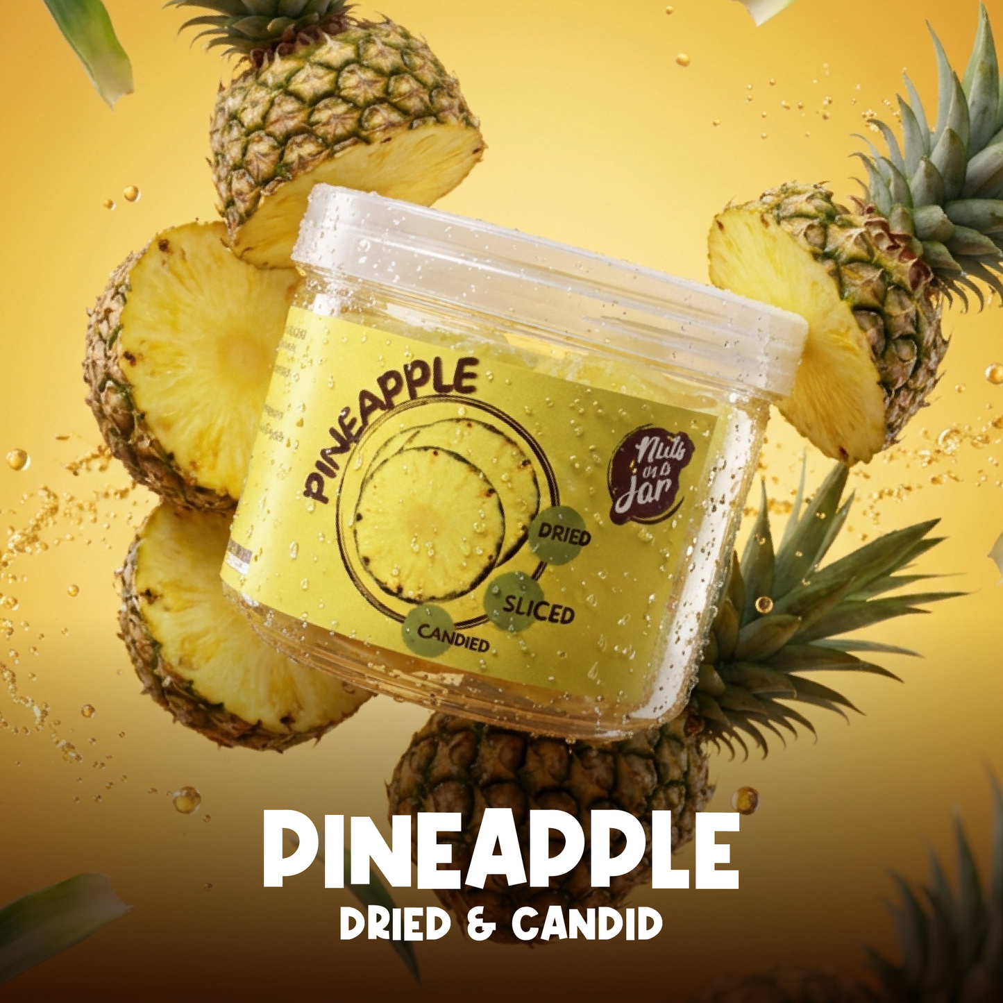 Dried & Candied Pineapple Slices 250 Grams