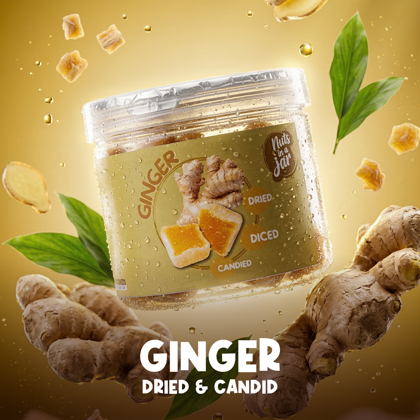 Dried & Candied Ginger Cubes – 250g Sweet & Spicy Ginger Treat