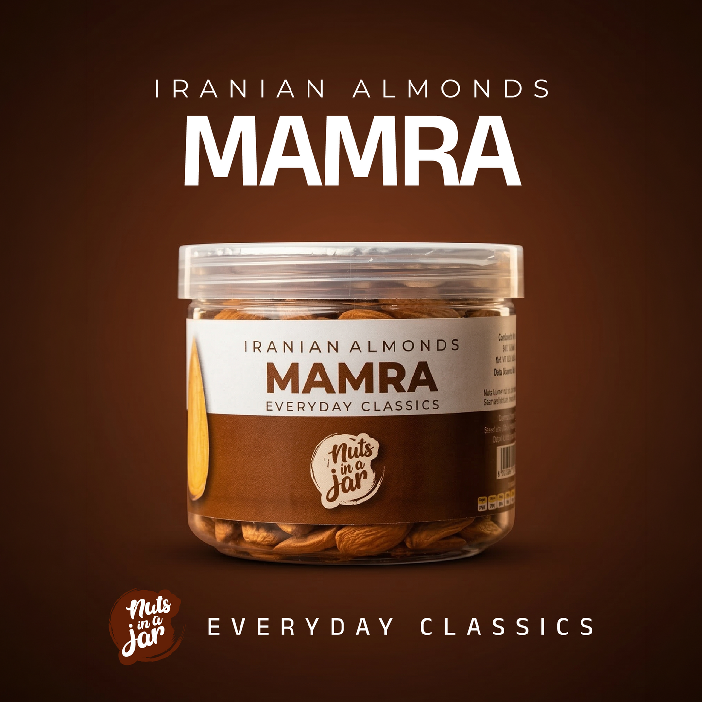 Iranian Mamra Almonds Everyday Classics – 250g Premium Almonds