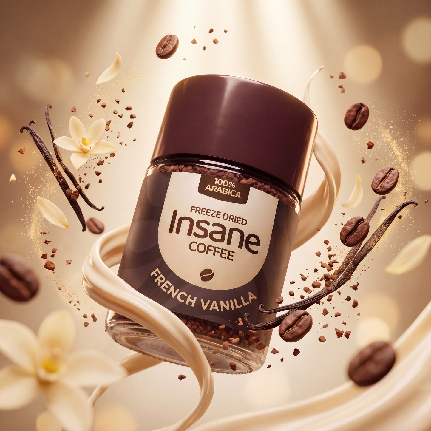 Insane Coffee Freeze Dried French Vanilla 50 Grams