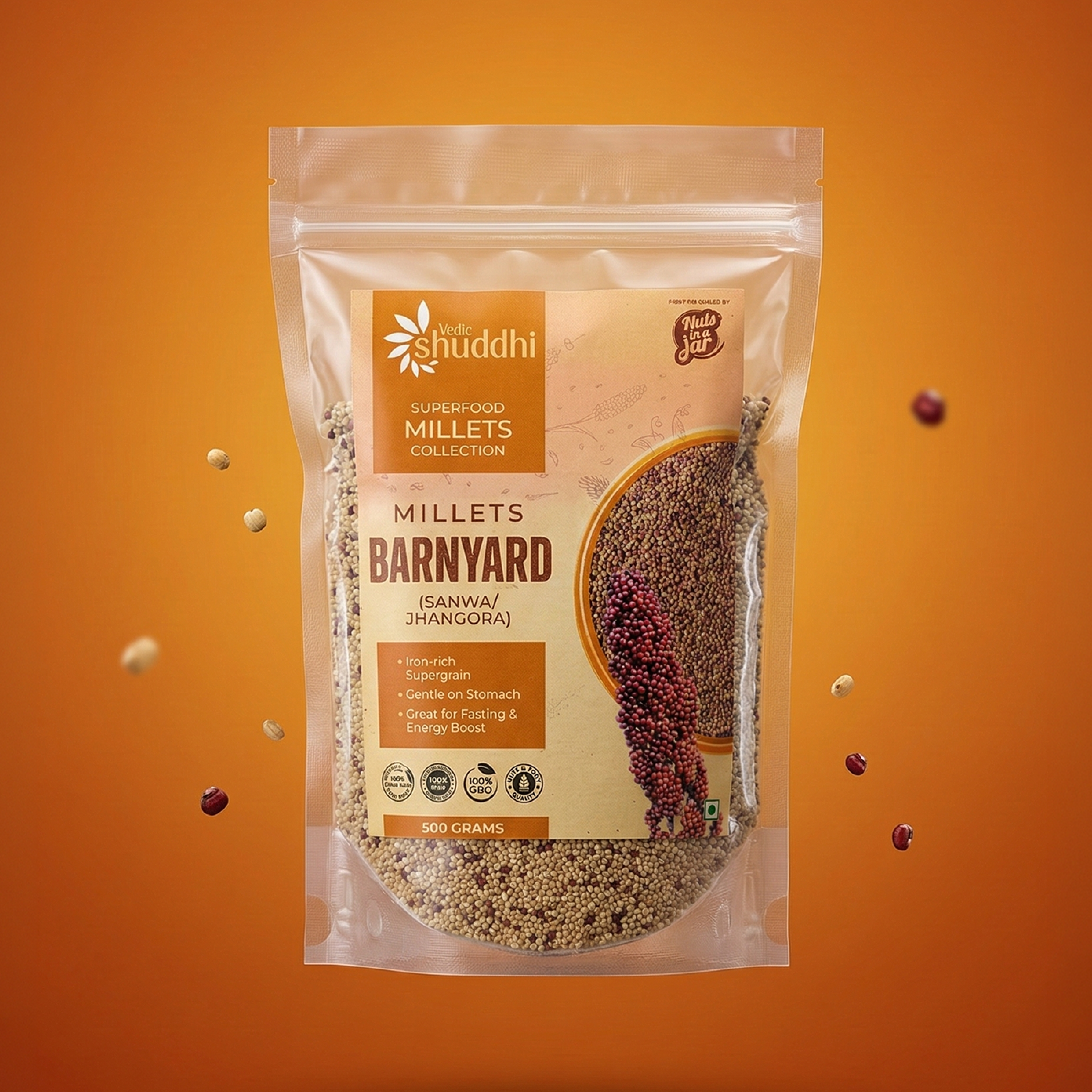 Millets Storage Buy Barnyard Millet 500g Online | Sanwa Millet | Vedic Shuddhi – Nuts ...