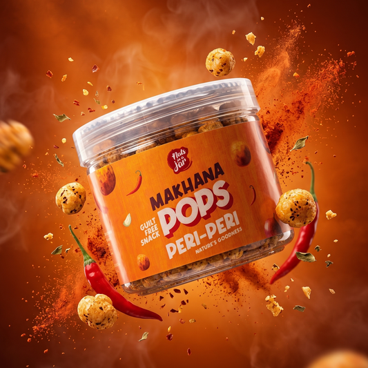 Peri Peri Crunchy Flavored Makhana Pops 80 Grams