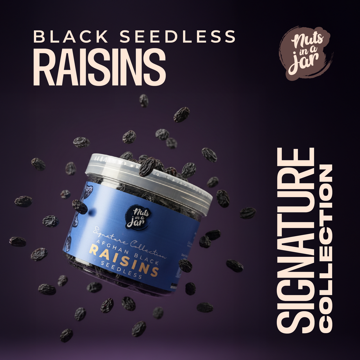Afghan Black Raisins Seedless Signature 250 Grams