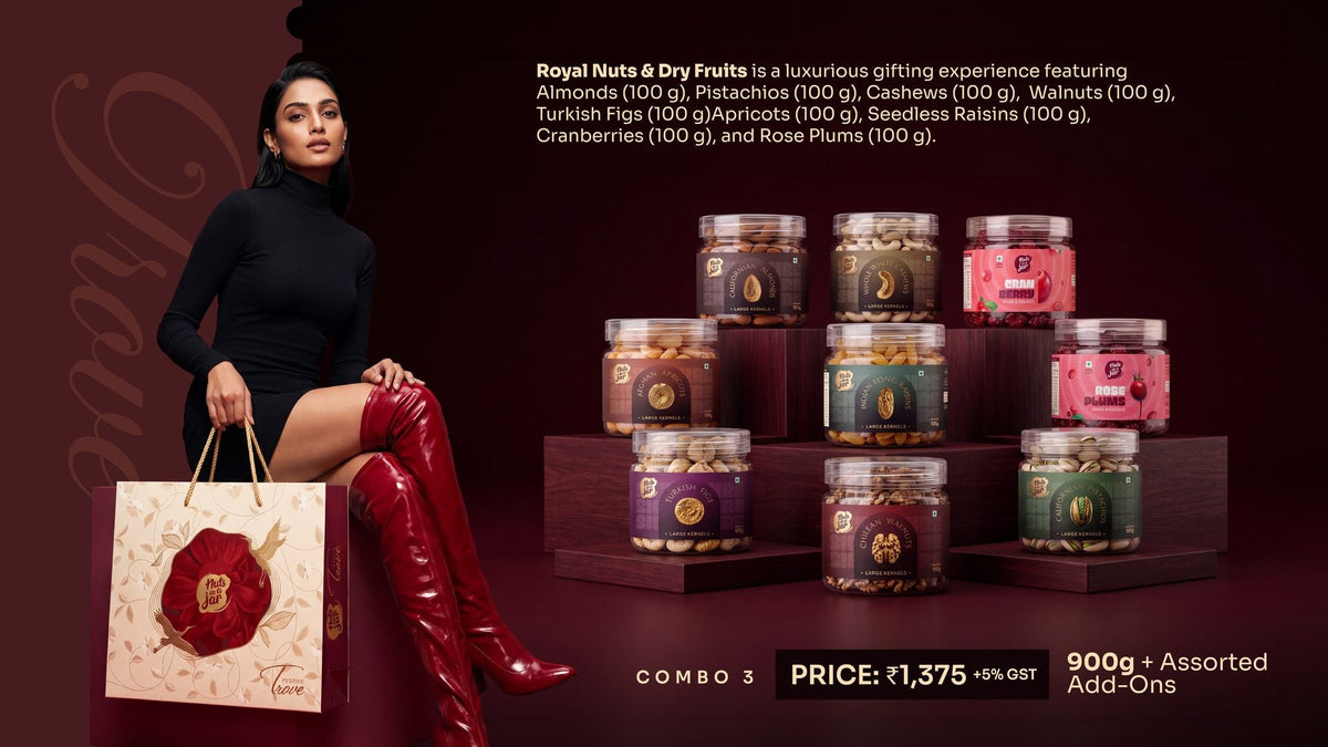 Trove Combo 3 — Royal Nuts and Dry Fruits hamper spread