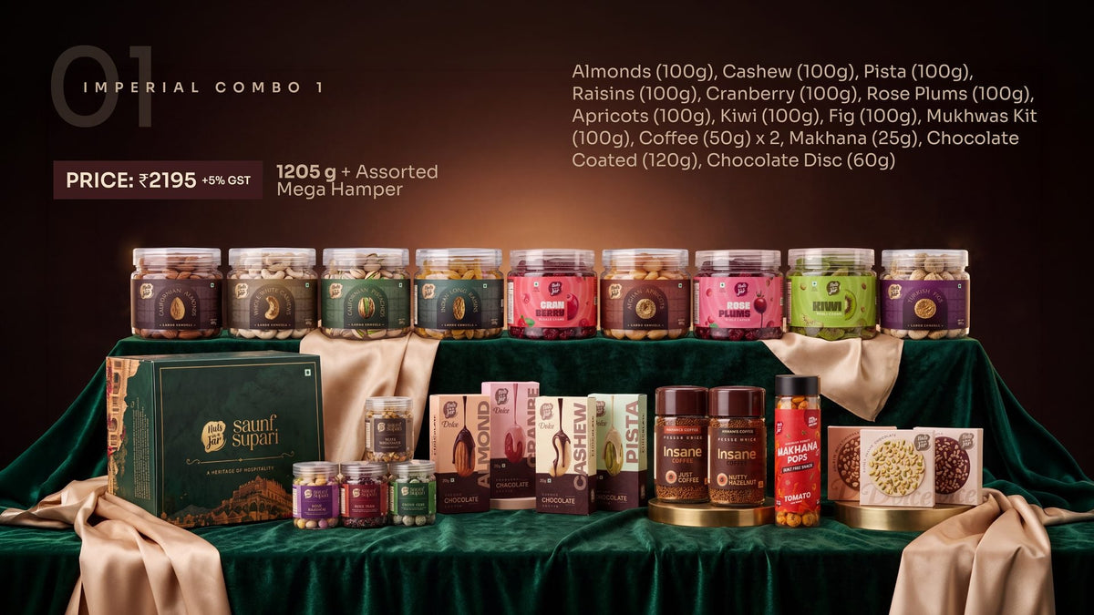 Imperial Combo 1 — the full mega hamper spread on green velvet