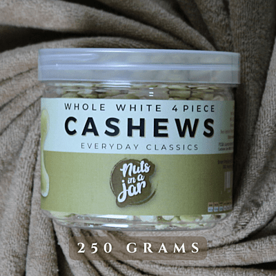 Nuts In a Jar Whole White Cashews Everyday Classics W320 250 Grams
