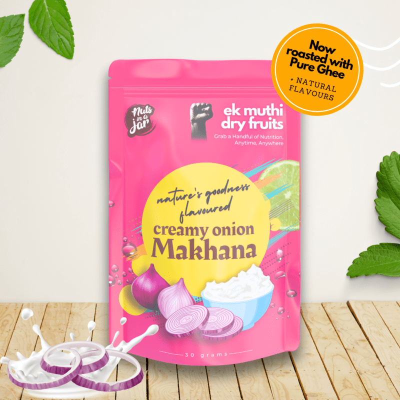 Ek Muthi Dryfruits Gourmet Creamy Onion Makhana 30 Grams Ek Muthi Dryfruits Gourmet Creamy Onion Makhana 30 Grams