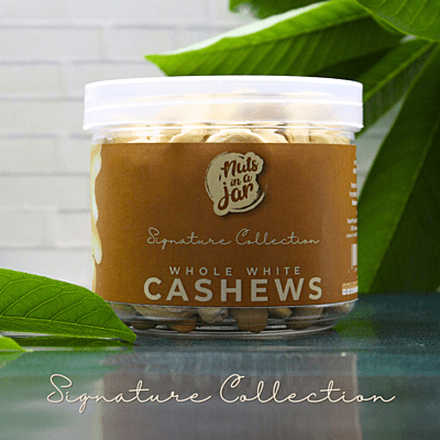 Nuts in a Jar Whole White Cashews Signature W240 250 Grams