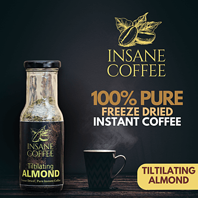 Insane Coffee Freeze Dried Tiltilating Almond 50 Grams