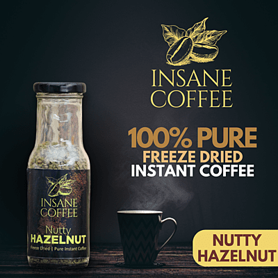 Insane Coffee Freeze Dried Nutty Hazelnut 50 Grams