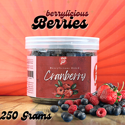 Berrylicious Dried Cranberry Whole 250 Grams
