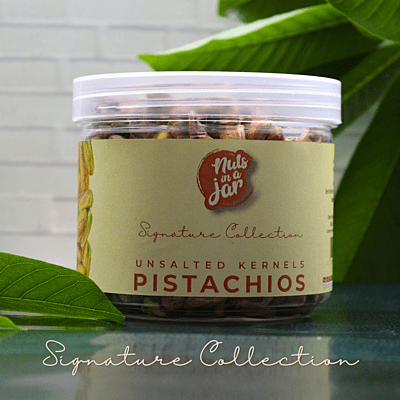 Nuts in a Jar Unsalted Pistachio Kernels Signature Collection 250 Grams