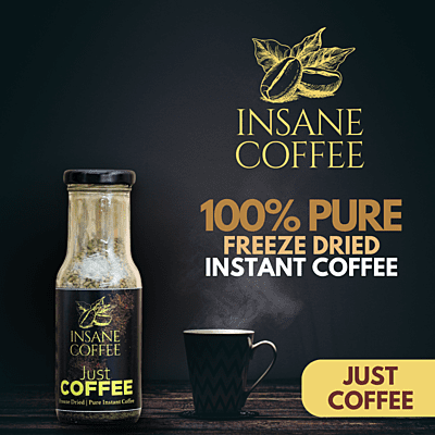 Insane Coffee Freeze Dried Just Coffee 50 Grams