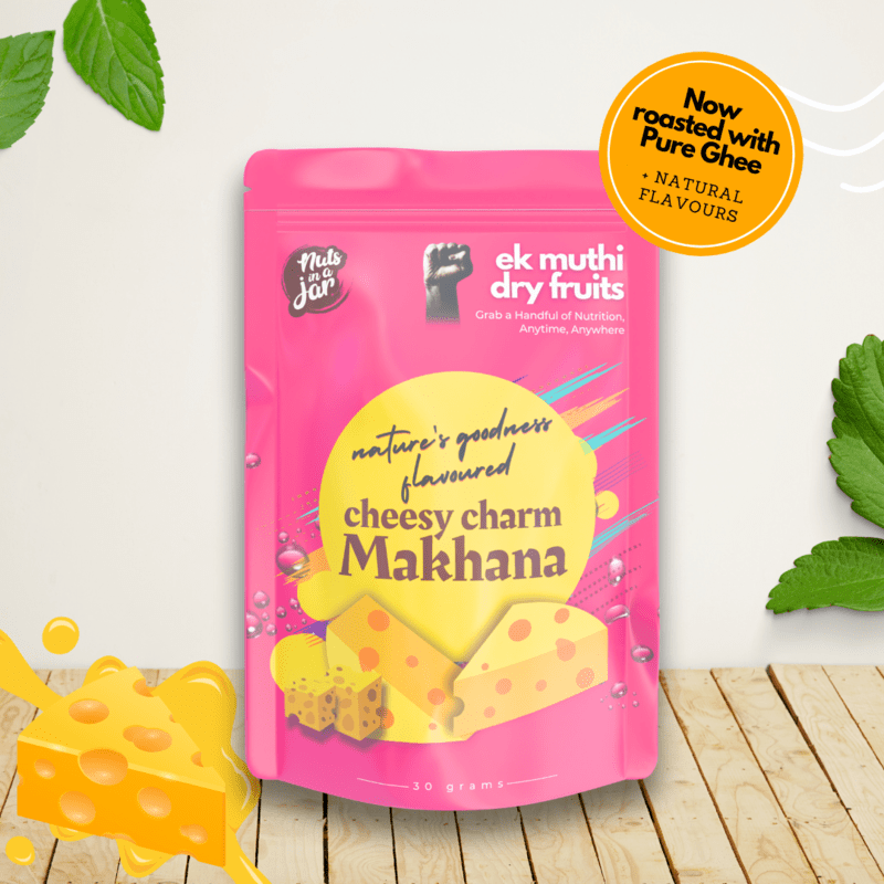 Ek Muthi Dryfruits Gourmet Cheesy Charm Makhana 30 Grams Ek Muthi Dryfruits Gourmet Cheesy Charm Makhana 30 Grams