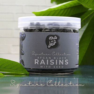 Nuts in a Jar Afghan Black Raisins with Seed Signature 250 Grams