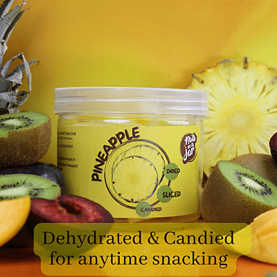 Nuts In a Jar Dried & Candied Pineapple Slices 250 Grams