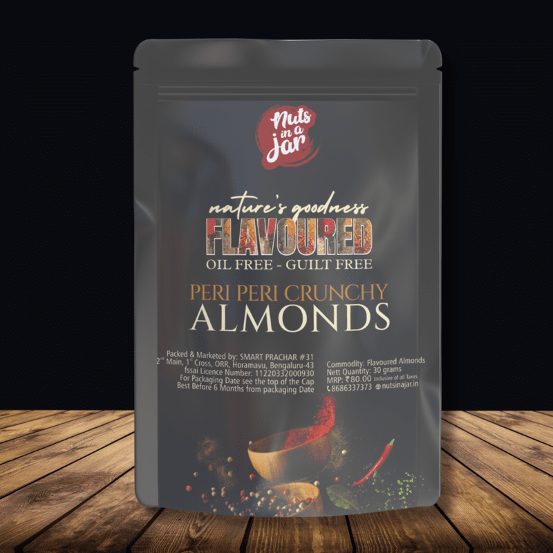 Ek Muthi Dryfruits Oil Free Flavoured Peri Peri Crunchy Almonds 30 Grams Ek Muthi Dryfruits Oil Free Flavoured Peri Peri Crunchy Almonds 30 Grams