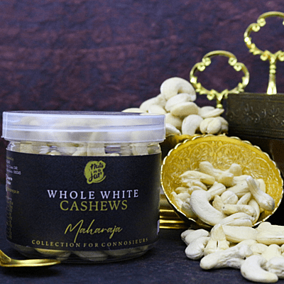Nuts in a Jar Maharaja Whole White Cashews 250 Grams