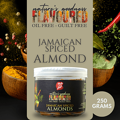 Oil Free Flavoured Jamaican Spiced Almonds 250 Grams