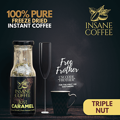 Insane Coffee Freeze Dried Triple Nut 50 Grams