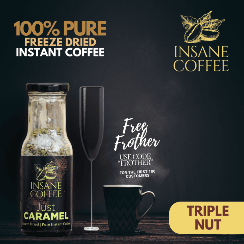 Insane Coffee Freeze Dried Triple Nut 50 Grams