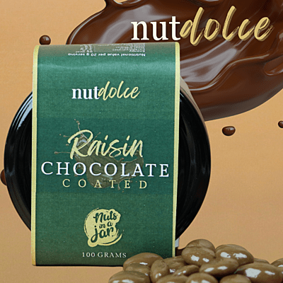 Nut Dolche Chocolate Coated Raisins 100 Grams